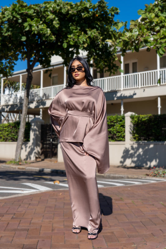 Amara Satin Skirt Set