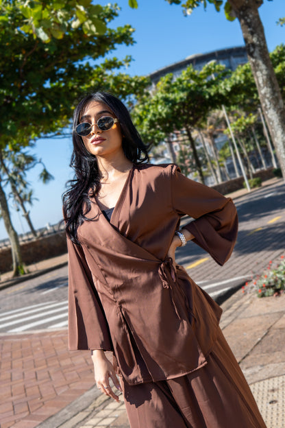 Chocolate Brown Soleil Wrap Set