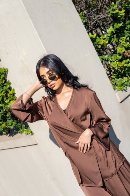 Chocolate Brown Soleil Wrap Set